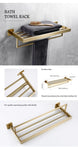 304 Stainless Steel Bathroom Set – Towel Rack Shelf Holders Brush - Towel Racks IN UKBathroomLux