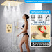 40cm Brushed Nickel Rain & Fog Shower System – Thermostatic Valve + Handheld Spray - Concealed Rain Shower SystemBathroomLux