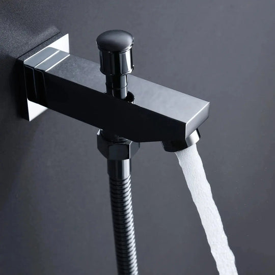 600x300mm LED Music Ceiling Shower Head Rainfall Thermostatic In Chrome - Thermostatic Rainfall Shower SystemBathroomLux