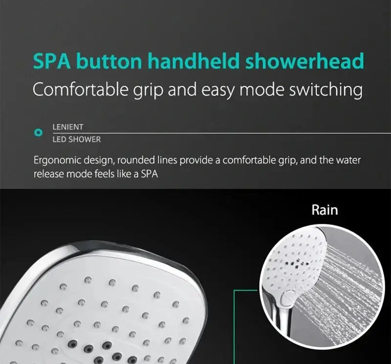 600x300mm LED Music Ceiling Shower Head Rainfall Thermostatic In Chrome - Thermostatic Rainfall Shower SystemBathroomLux