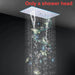 600x300mm LED Music Ceiling Shower Head Rainfall Thermostatic In Chrome - Thermostatic Rainfall Shower SystemBathroomLux