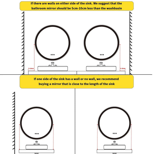 60cm Gold Round Bathroom Mirror Smart Touch Switch Three Color Anti - Fog - Bathroom Mirror Anti - FogBathroomLux