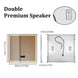 80cm Bathroom Mirror Square Lighted Bluetooth Speaker Dimmable Wall Temperature Time Display - Bathroom Mirror Anti - FogBathroomLux