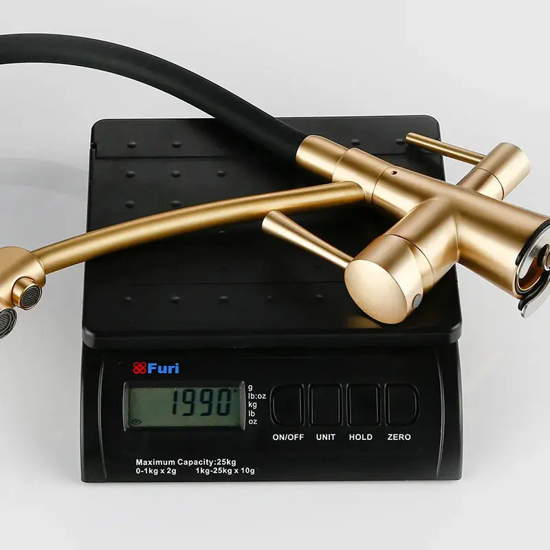 Smesiteli Mat Old Gold Color Osmosis Reverse Tri Flow Water Filter Tap 3 Ways Sink Mixer Three Way Kitchen Put Out Faucet BathroomLux