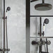 Rainfall Shower System with Handheld – Wall-Mounted Solid Brass