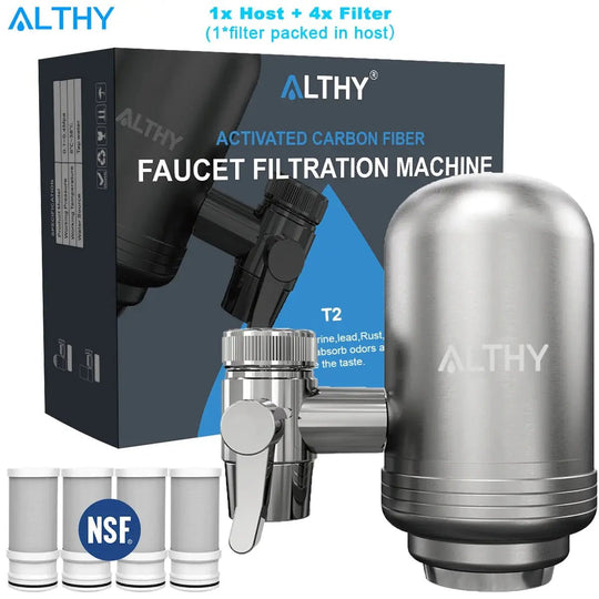 ALTHY Extension Stainless Steel Faucet Tap Water Filter Purifier System - Kitcen faucetBathroomLux