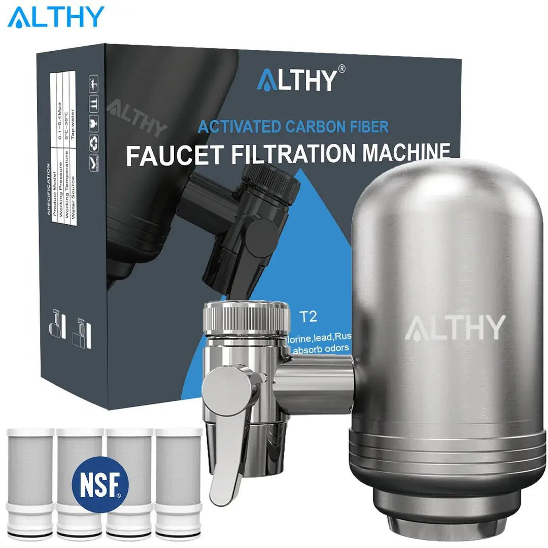 ALTHY Stainless Steel Faucet Water Filter - Kitchen faucet filterBathroomLux