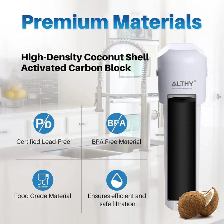 ALTHY Under Sink Drinking Water Filter Purifier - NSF/ANSI Certified Direct Connect Under Counter Drink Water Filtration System - Kitchen faucetBathroomLux