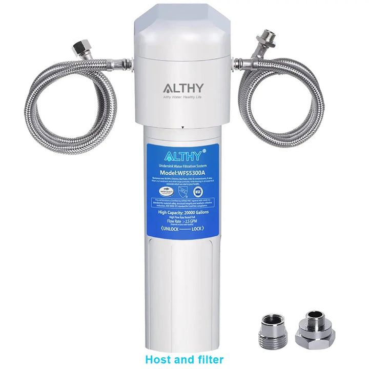 ALTHY Under Sink Drinking Water Filter Purifier - NSF/ANSI Certified Direct Connect Under Counter Drink Water Filtration System - Kitchen faucetBathroomLux