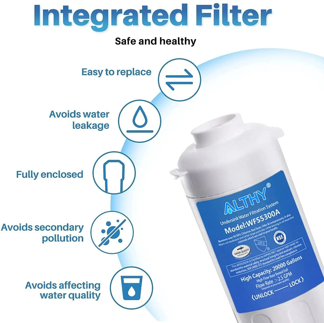 ALTHY Under Sink Drinking Water Filter Purifier - NSF/ANSI Certified Direct Connect Under Counter Drink Water Filtration System - Kitchen faucetBathroomLux