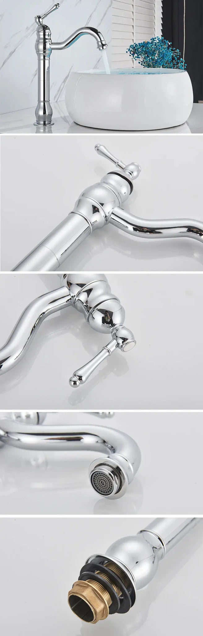 Antique Brass Basin Bathroom faucet Deck Mounted Single Handle Hot & Cold Mixer Tap - Antique Bathroom FaucetBathroomLux