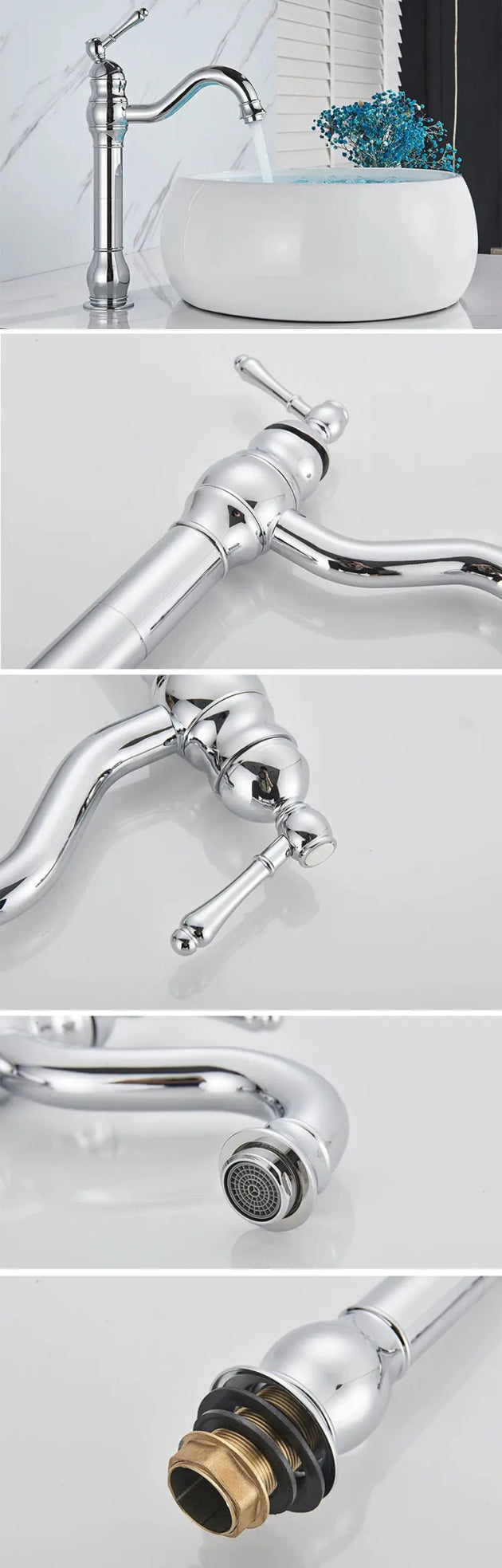 Antique Brass Basin Bathroom faucet Deck Mounted Single Handle Hot & Cold Mixer Tap - Antique Bathroom FaucetBathroomLux