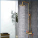 Antique Brass Thermostatic Rainfall Shower Set with Mixer Tap - Shower ColumnsBathroomLux