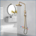 Antique Brass Thermostatic Rainfall Shower Set with Mixer Tap - Shower ColumnsBathroomLux