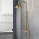 Antique Brass Thermostatic Rainfall Shower Set with Mixer Tap - Shower ColumnsBathroomLux