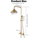 Antique Brass Thermostatic Rainfall Shower Set with Mixer Tap - Shower ColumnsBathroomLux