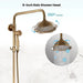Antique Brass Thermostatic Rainfall Shower Set with Mixer Tap - Shower ColumnsBathroomLux