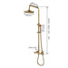 Antique Brass Thermostatic Rainfall Shower Set with Mixer Tap - Shower ColumnsBathroomLux