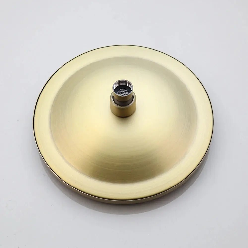 Antique Brass Thermostatic Rainfall Shower Set with Mixer Tap - Shower ColumnsBathroomLux