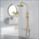 Antique Brass Thermostatic Rainfall Shower Set with Mixer Tap - Shower ColumnsBathroomLux