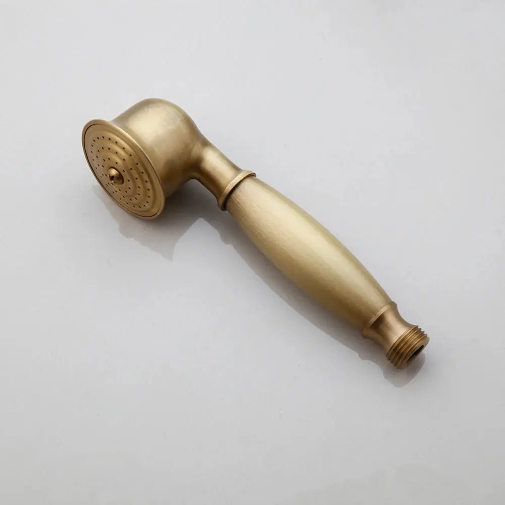 Antique Brass Thermostatic Rainfall Shower Set with Mixer Tap - Shower ColumnsBathroomLux