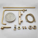 Antique Brass Thermostatic Rainfall Shower Set with Mixer Tap - Shower ColumnsBathroomLux