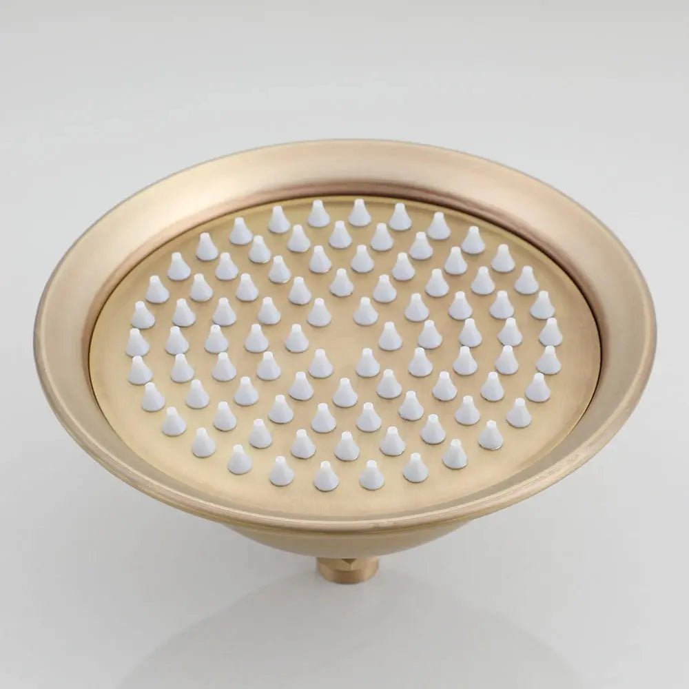 Antique Brass Thermostatic Rainfall Shower Set with Mixer Tap - Shower ColumnsBathroomLux