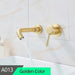 Antique Brass Wall Mount Faucet Single Handle Mixer for Basin Sink - Gold Wall - Mounted Basin Mixer TapBathroomLux
