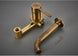 Antique Brass Wall Mount Faucet Single Handle Mixer for Basin Sink - Gold Wall - Mounted Basin Mixer TapBathroomLux