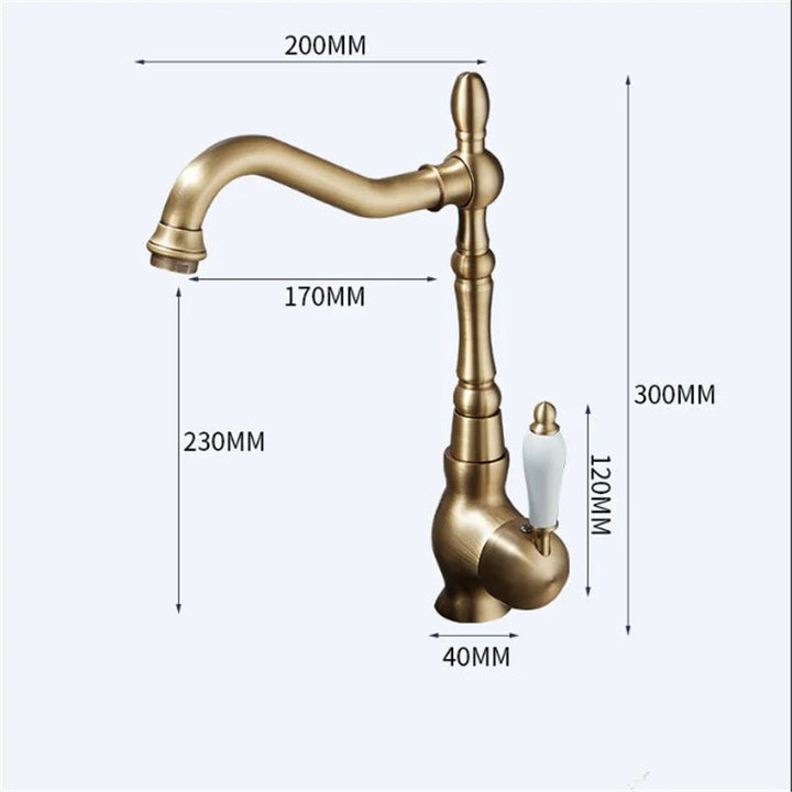 Antique Bronze Bathroom Faucet | AB - BS239011 - bathroomBathroomLux