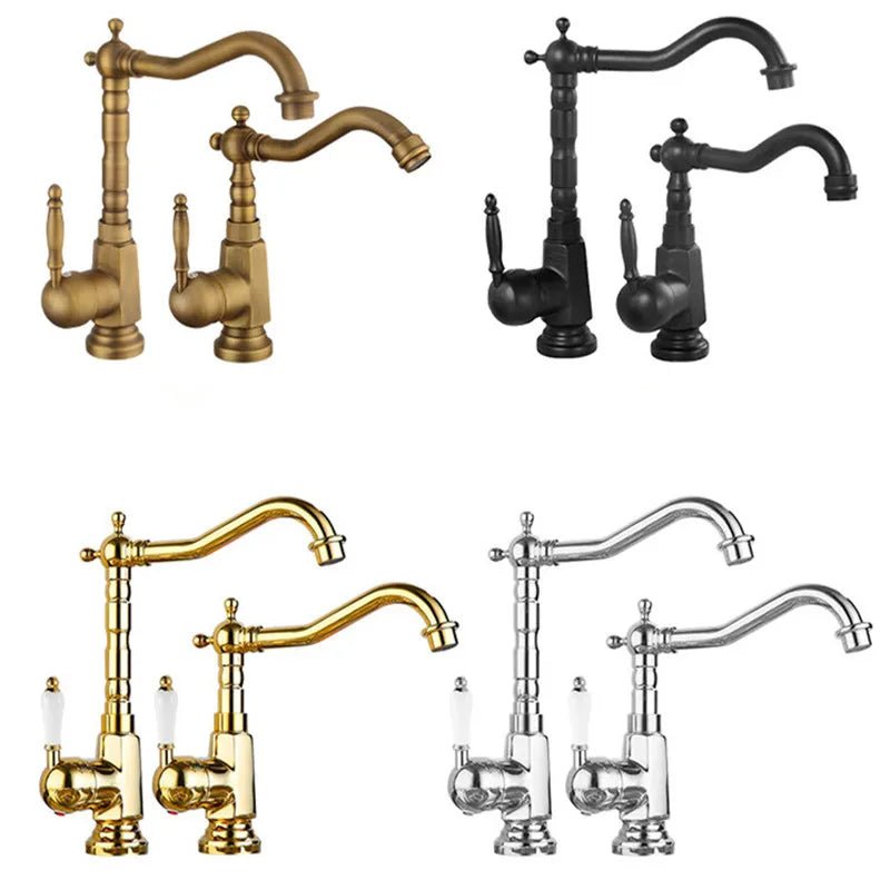 Antique Bronze Bathroom faucet - Short design - Bathroom FaucetBathroomLux