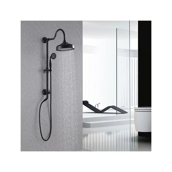 Antique shower faucet set matte black - 1 handle - 5 years Warranty - Bathroom FaucetBathroomLux