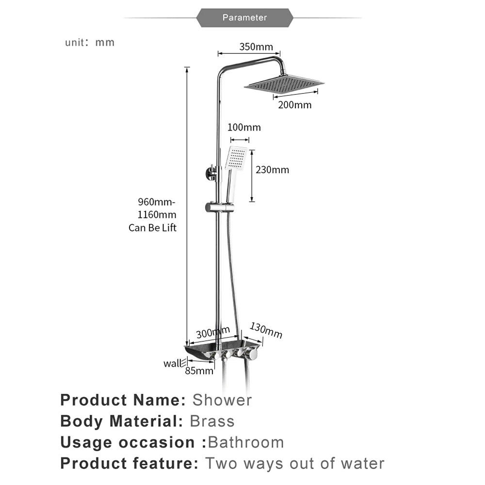 Aqua Artistry Shower Faucet Set - bathroomBathroomLux