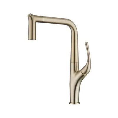 Aqua Flex Kitchen Faucet In Gold - Pull - Out Sprayer with Water Filter - Kitchen faucetBathroomLux