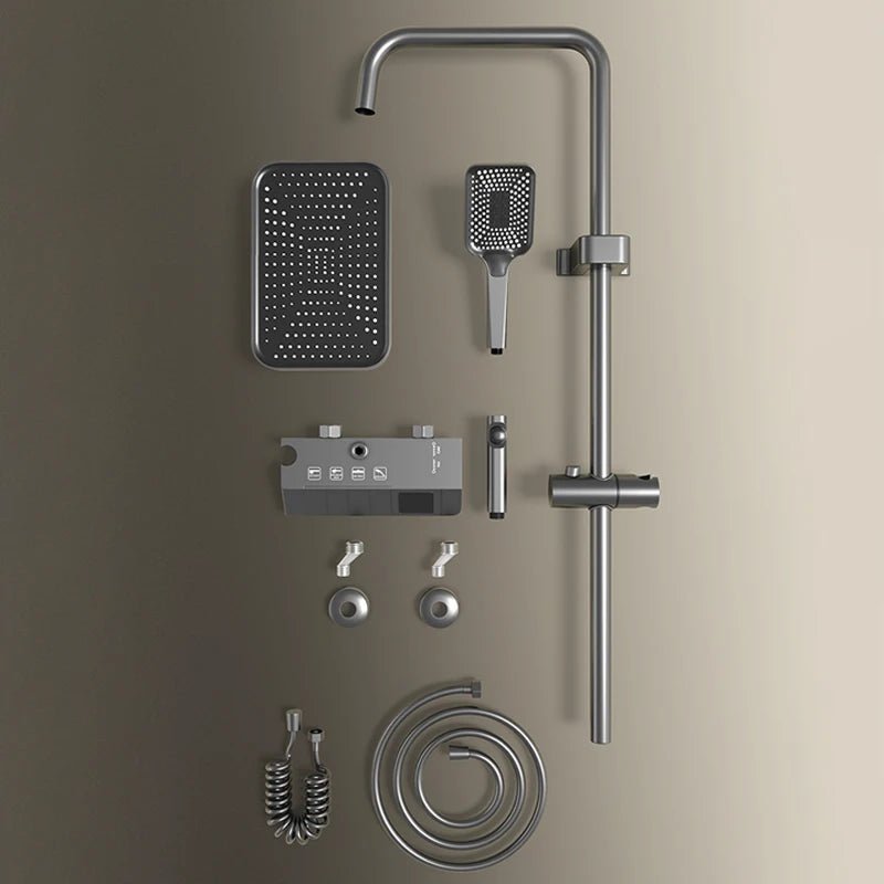 Aqua Flow - Digital 4 Way Led Shower Set - digital showerBathroomLux