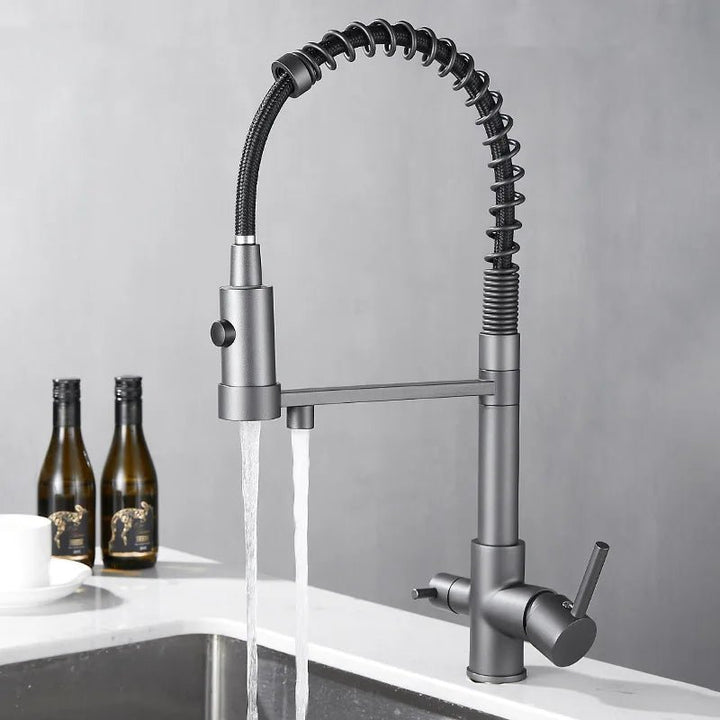 Aqua Kitchen Faucet - Dot Brass Purifier - 3 years warranty - Kitcen faucetBathroomLux