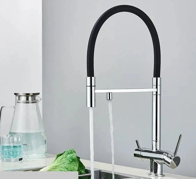 Aqua Viva Kitchen Faucet - Dual Spout Water Filter - Purification System - Kitcen faucetBathroomLux