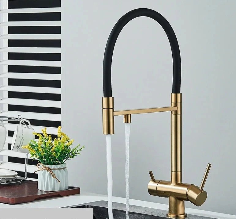 Aqua Viva Kitchen Faucet - Dual Spout Water Filter - Purification System - Kitcen faucetBathroomLux