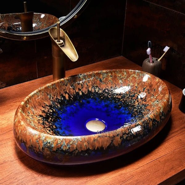 Artisanal Elegance - Moroccan Ceramic Wash Basin - Bathroom Wash basinBathroomLux