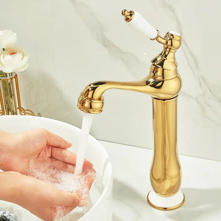 Aurelia Antique Bathroom Faucet - Single Handle Hole - BathroomLux