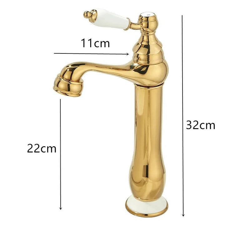 Aurelia Antique Bathroom Faucet - Single Handle Hole - BathroomLux