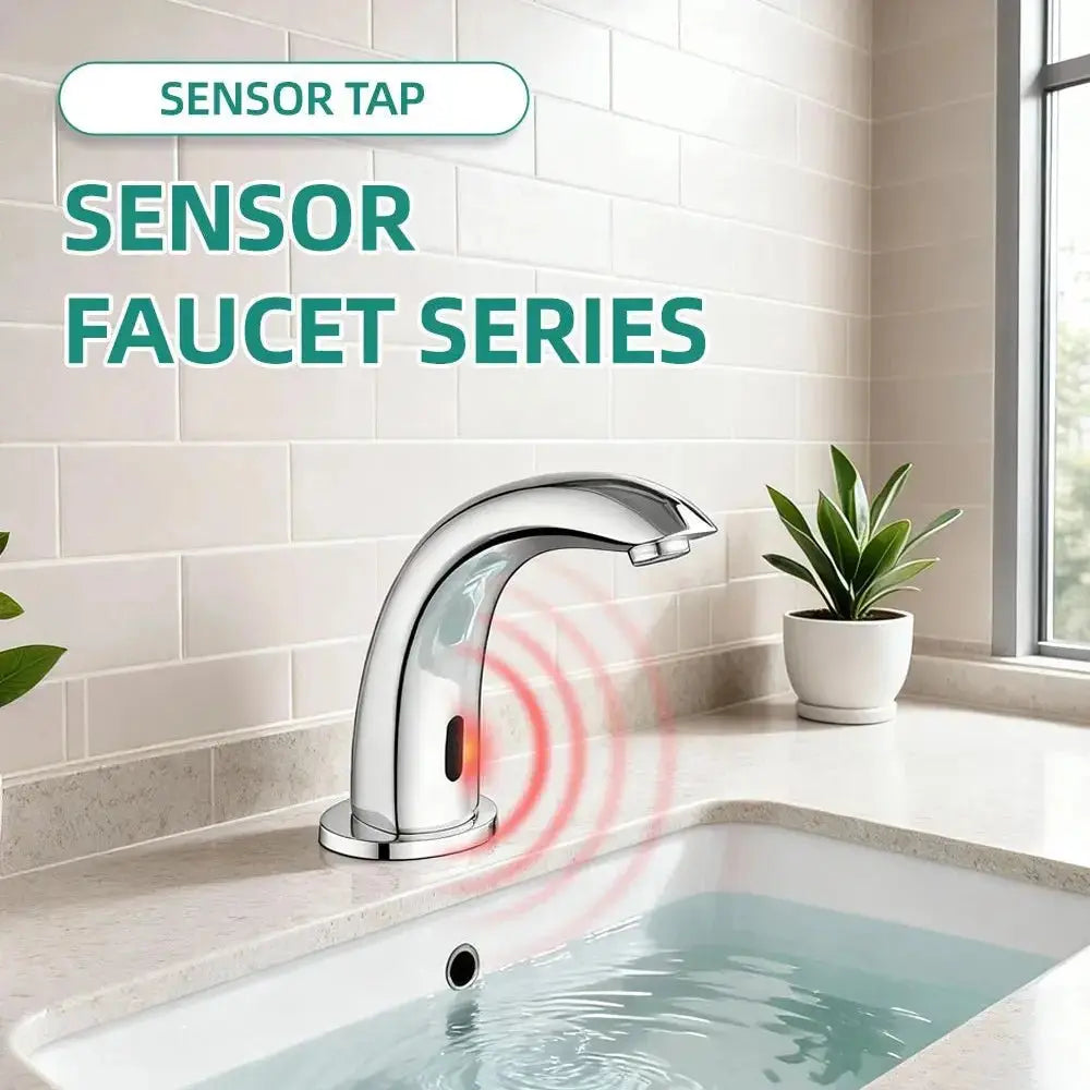 Automatic Electric Infrared Sensor Basin Tap – Touchless Bathroom Faucet WaterMark - touchless Bathroom FaucetBathroomLux