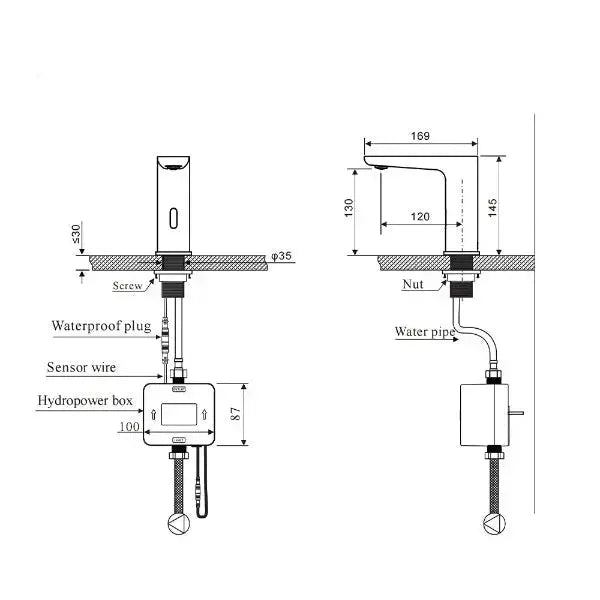 Automatic Touchless Infrared Basin Tap – Smart Sensor Bathroom Faucet WaterMark - Smart Sensor Bathroom FaucetBathroomLux