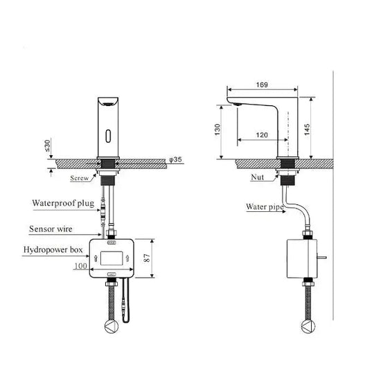 Automatic Touchless Infrared Basin Tap – Smart Sensor Bathroom Faucet WaterMark - Smart Sensor Bathroom FaucetBathroomLux