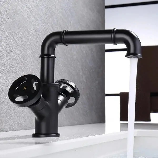 Basin Bathroom Faucets Single Hole Dual Handle Contemporary Deck Mounted - Bathroom Taps Deck MountedBathroomLux