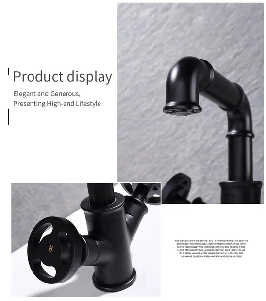 Basin Bathroom Faucets Single Hole Dual Handle Contemporary Deck Mounted - Bathroom Taps Deck MountedBathroomLux
