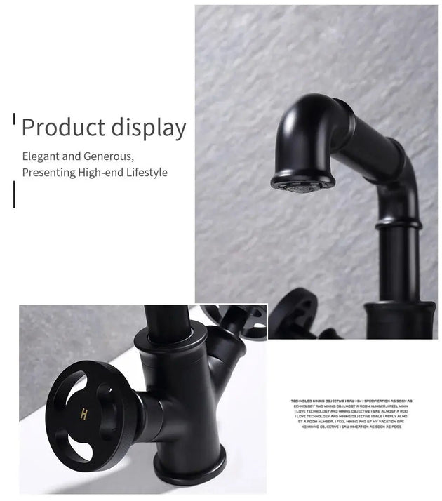 Basin Bathroom Faucets Single Hole Dual Handle Contemporary Deck Mounted - Bathroom Taps Deck MountedBathroomLux