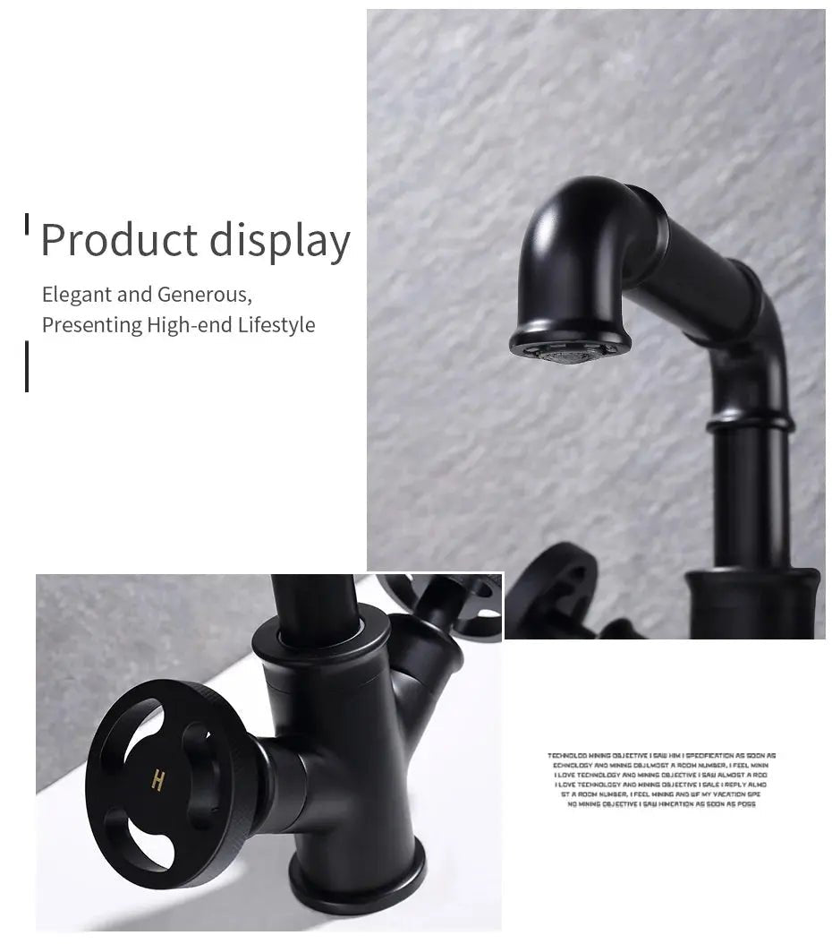 Basin Bathroom Faucets Single Hole Dual Handle Contemporary Deck Mounted - Bathroom Taps Deck MountedBathroomLux