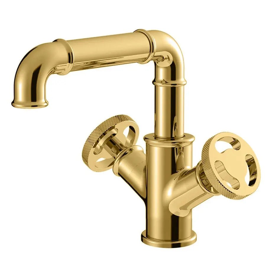 Basin Bathroom Faucets Single Hole Dual Handle Contemporary Deck Mounted - Bathroom Taps Deck MountedBathroomLux