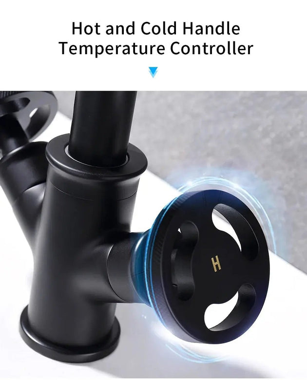 Basin Bathroom Faucets Single Hole Dual Handle Contemporary Deck Mounted - Bathroom Taps Deck MountedBathroomLux